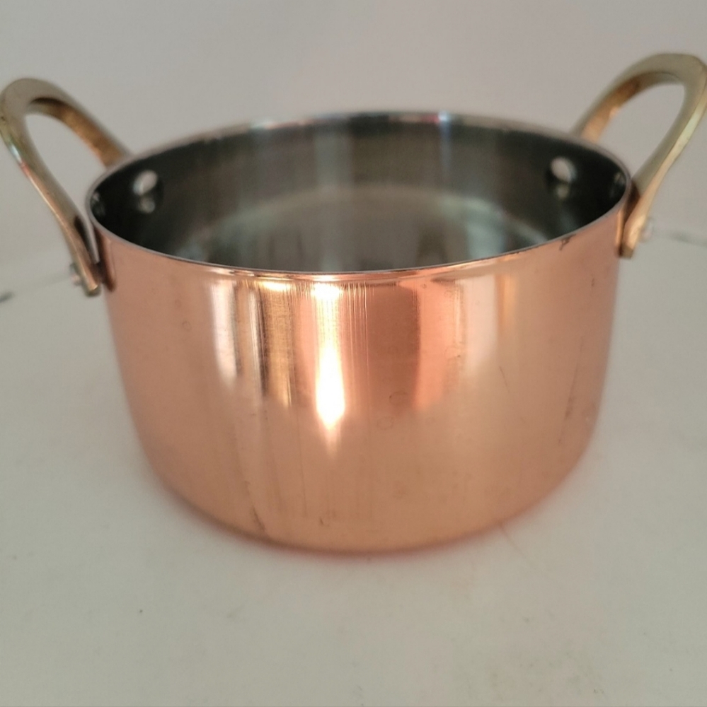 CROFTON Copper Plated Stainless Steel & Brass Mini Dutch Oven